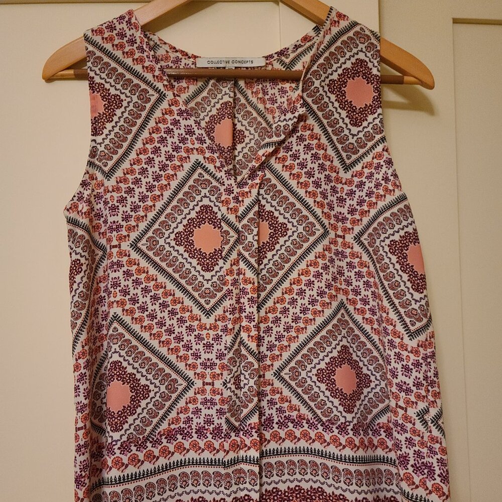 Collective Concepts Celestina Split Neck Blouse tank (xs) from Stitch Fix